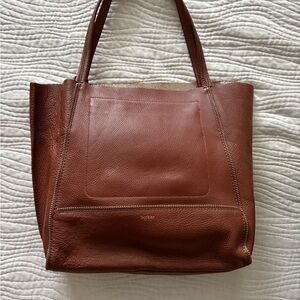Botkier Chestnut Leather Pebbled Tote